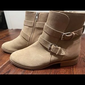 Brand New, BP booties in tan/beige suede. Size 8